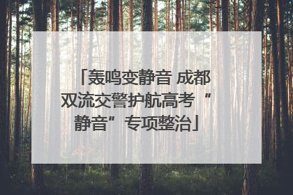 轰鸣变静音 成都双流交警护航高考“静音”专项整治