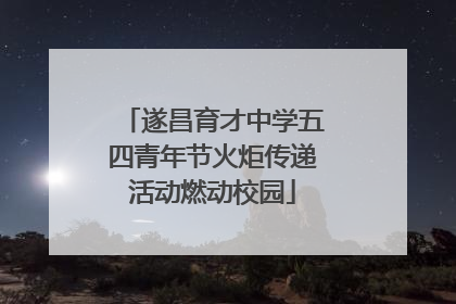 遂昌育才中学五四青年节火炬传递活动燃动校园