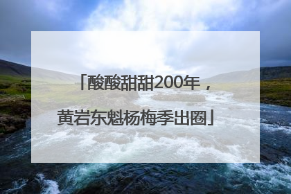 酸酸甜甜200年，黄岩东魁杨梅季出圈
