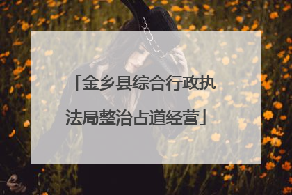 金乡县综合行政执法局整治占道经营