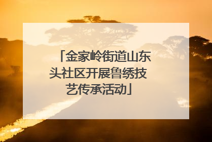 金家岭街道山东头社区开展鲁绣技艺传承活动