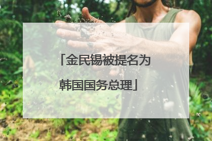 金民锡被提名为韩国国务总理