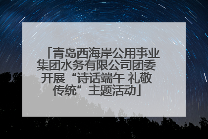 青岛西海岸公用事业集团水务有限公司团委开展“诗话端午 礼敬传统”主题活动