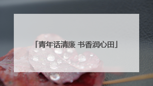 青年话清廉 书香润心田