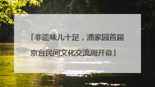 非遗味儿十足，潘家园首届京台民间文化交流周开幕