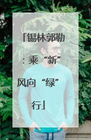 锡林郭勒：乘“新”风向“绿”行