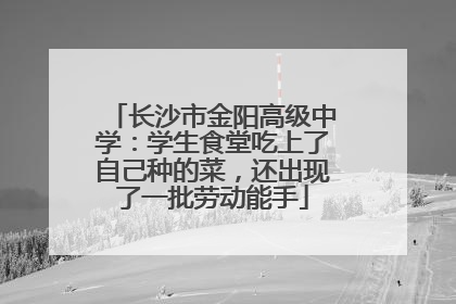 长沙市金阳高级中学：学生食堂吃上了自己种的菜，还出现了一批劳动能手