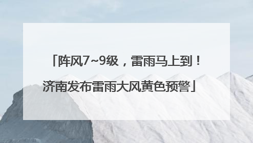 阵风7~9级，雷雨马上到！济南发布雷雨大风黄色预警