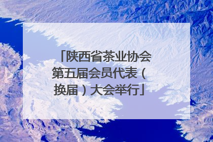 陕西省茶业协会第五届会员代表（换届）大会举行