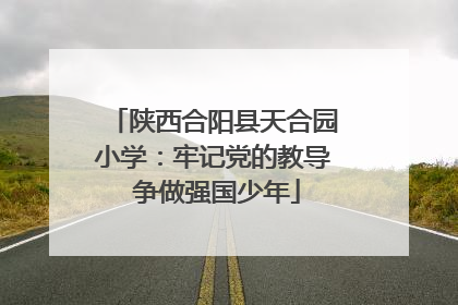 陕西合阳县天合园小学：牢记党的教导 争做强国少年