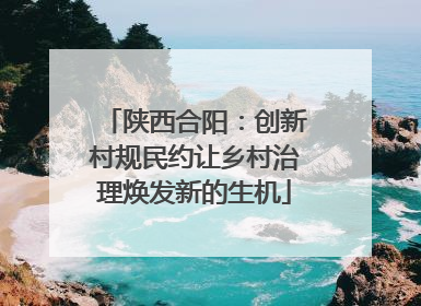 陕西合阳：创新村规民约让乡村治理焕发新的生机
