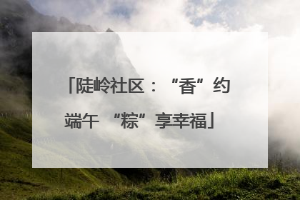 陡岭社区：“香”约端午 “粽”享幸福