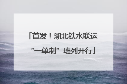 首发！湖北铁水联运“一单制”班列开行