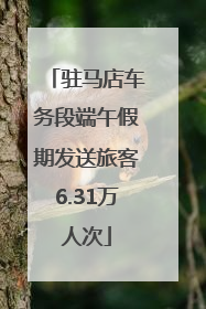 驻马店车务段端午假期发送旅客6.31万人次