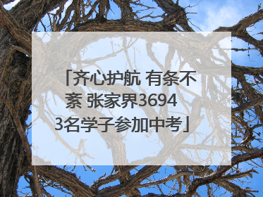 齐心护航 有条不紊 张家界36943名学子参加中考