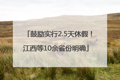 鼓励实行2.5天休假！江西等10余省份明确