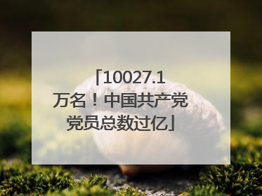10027.1万名！中国共产党党员总数过亿