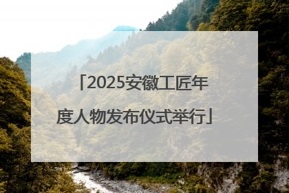 2025安徽工匠年度人物发布仪式举行