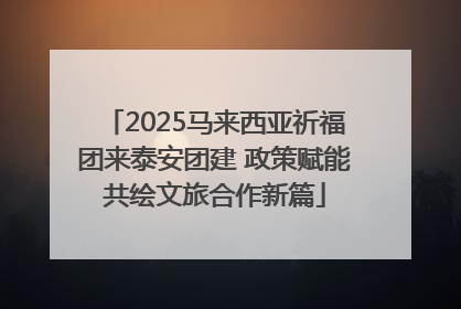 2025马来西亚祈福团来泰安团建 政策赋能共绘文旅合作新篇