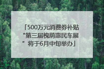 500万元消费券补贴 “第三届槐荫惠民车展”将于6月中旬举办