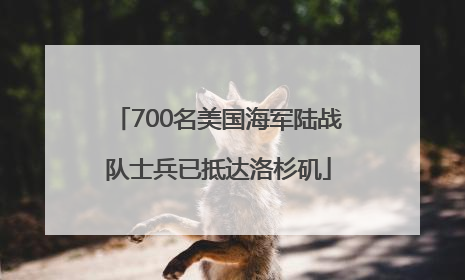 700名美国海军陆战队士兵已抵达洛杉矶