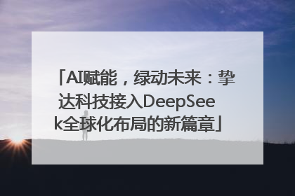 AI赋能，绿动未来：挚达科技接入DeepSeek全球化布局的新篇章