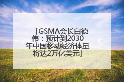 GSMA会长白德伟：预计到2030年中国移动经济体量将达2万亿美元
